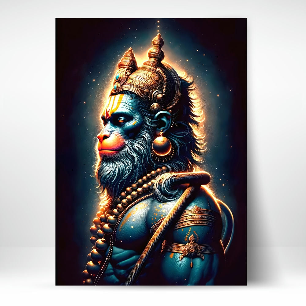 Hanuman Favorite Color High-Quality Metal Posters - Lord Hanuman LH04 | Vibrant Colors & Sharp ...