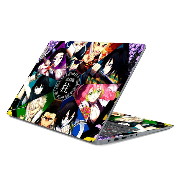 3M Material Textured Embossed Laptop Skin - Demon Slayer Rengoku Fire Pillar Art