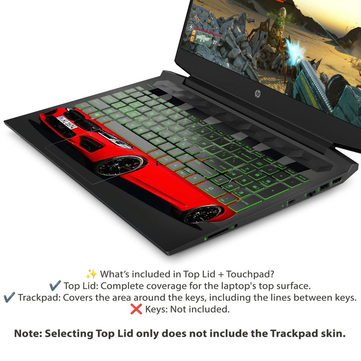 HP Laptop Skin - BMW M Series Red Sedan