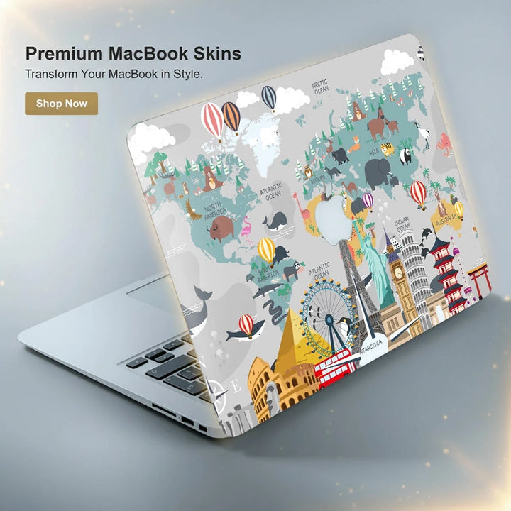 MacBook Laptop Skin - Travel Around the World