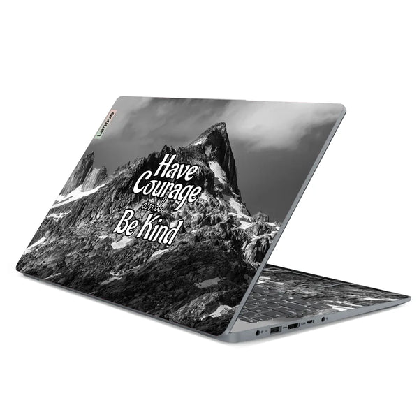 3M Material Textured Embossed Laptop Skin - Mountain Have Courage Motivational Art
