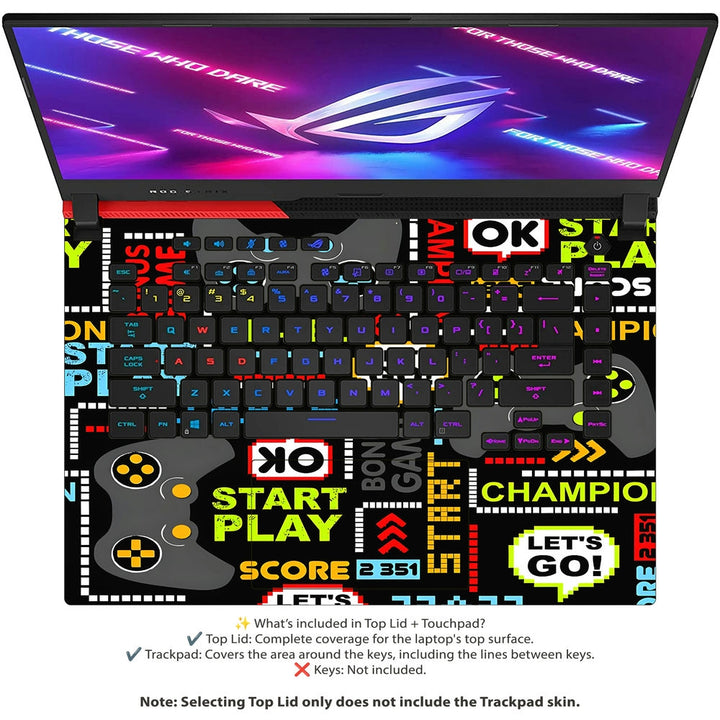 Asus Laptop Skin - Retro Gaming Fun