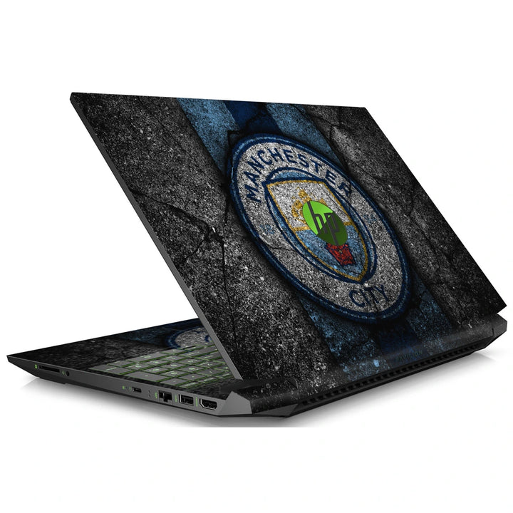 3M Material Textured Embossed Laptop Skin - Man City Sky Blue Football Badge