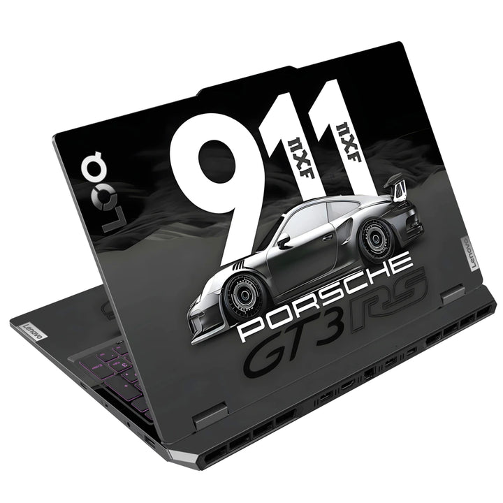 3M Material Textured Embossed Laptop Skin - Porsche 911 GT3 RS Abstract Art