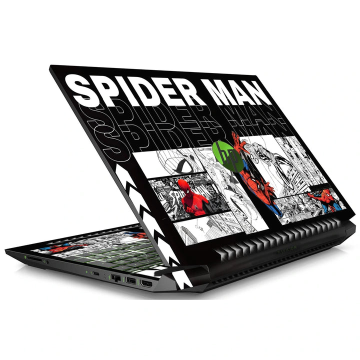 3M Material Textured Embossed Laptop Skin - Spider-Man Pop Art Comic Print