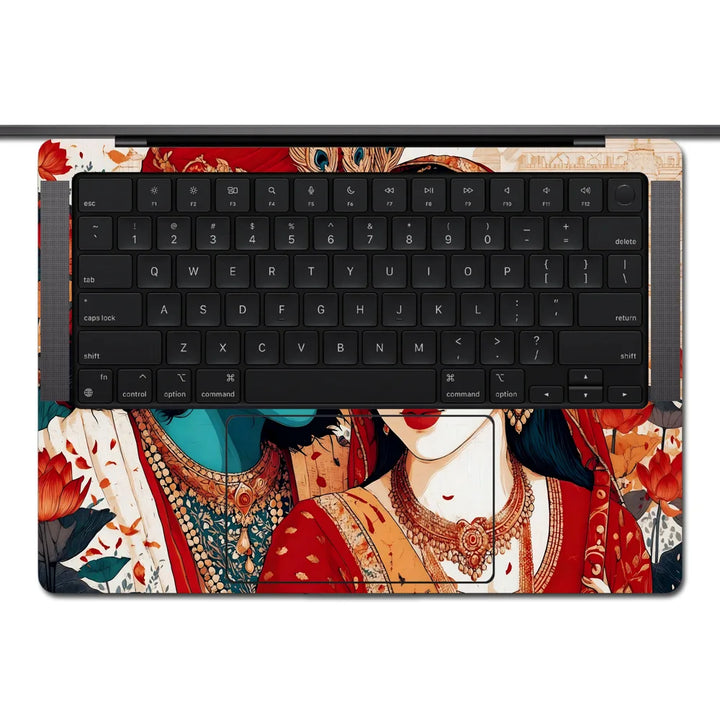 MacBook Laptop Skin - Radha Krishna Divine Love Art