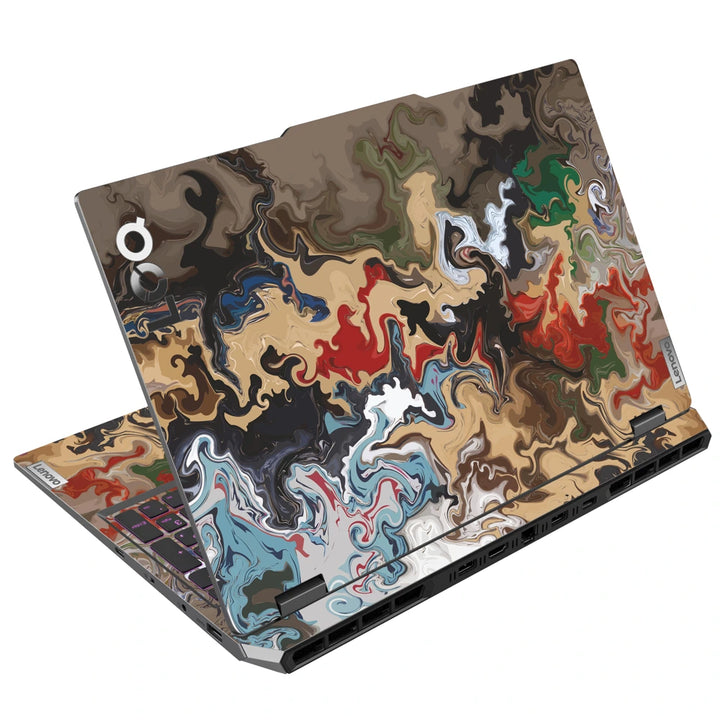 3M Material Textured Embossed Laptop Skin - Earth Tone Marbling Abstract