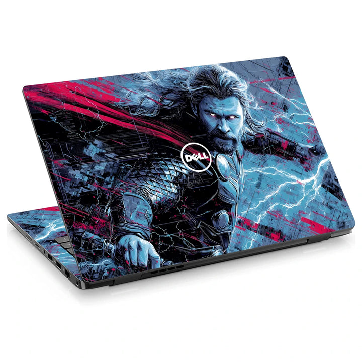 3M Material Textured Embossed Laptop Skin - Thor Mjolnir Lightning Strike Art