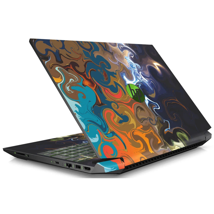 3M Material Textured Embossed Laptop Skin - Abstract Vibrant Pink Energy Swirl