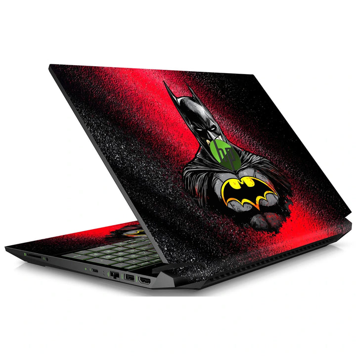 3M Material Textured Embossed Laptop Skin - Batman Red Grunge Bust