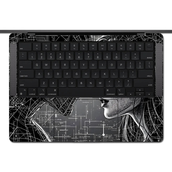 MacBook Laptop Skin - Spider-Man Kiss Black and White Sketch