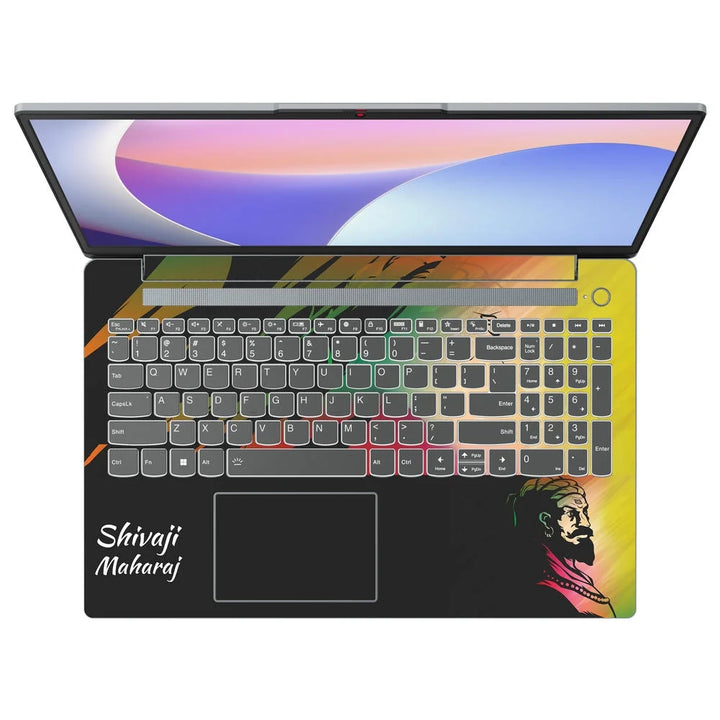 3D Embossed Laptop Skin - Shivaji Maharaj Artwork
