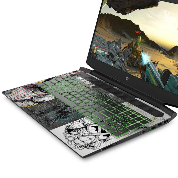 3D Embossed Laptop Skin - Deadpool Wolverine Art