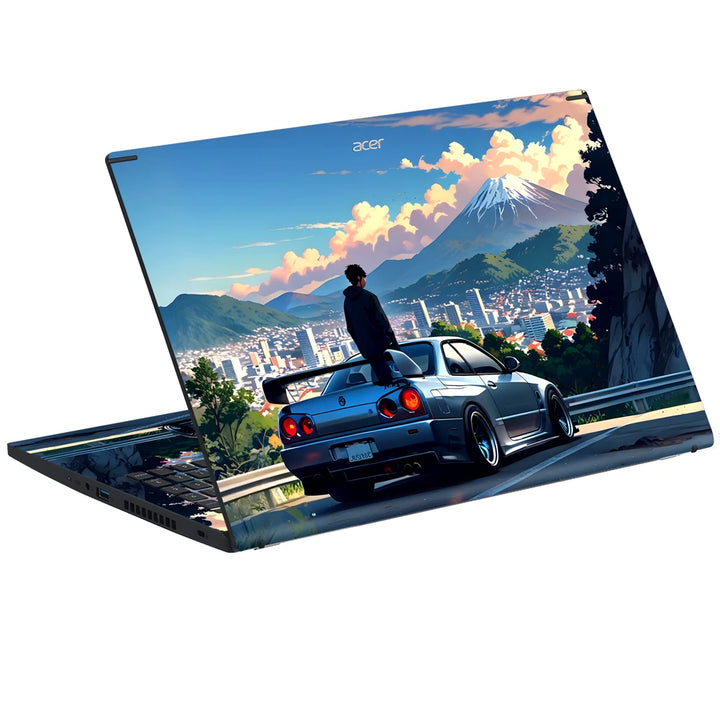 3M Material Textured Embossed Laptop Skin - Nissan R34 Skyline Mt Fuji