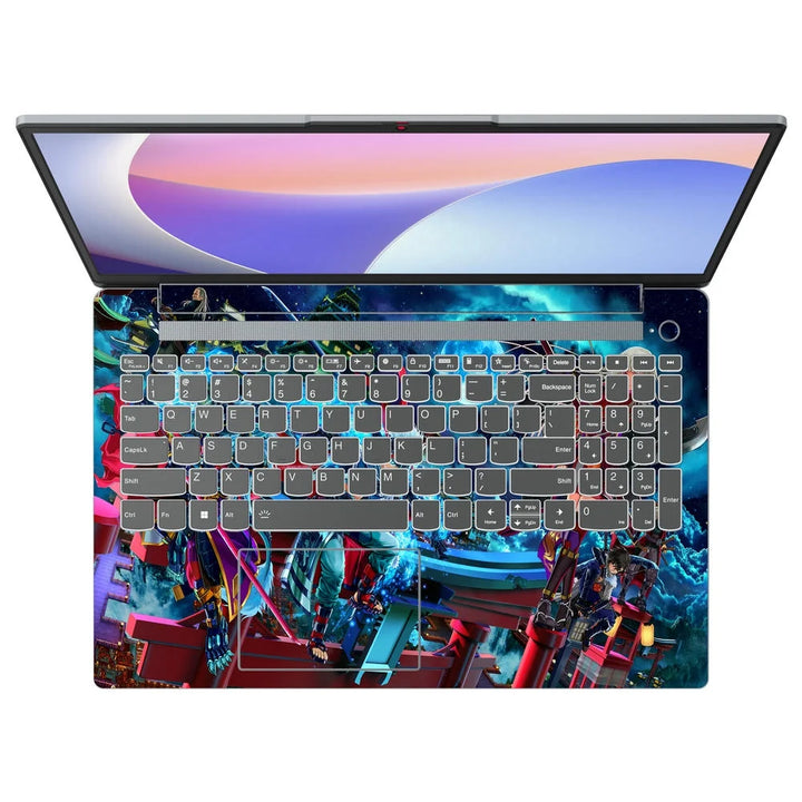 3D Embossed Laptop Skin - Futuristic Anime Battle Art