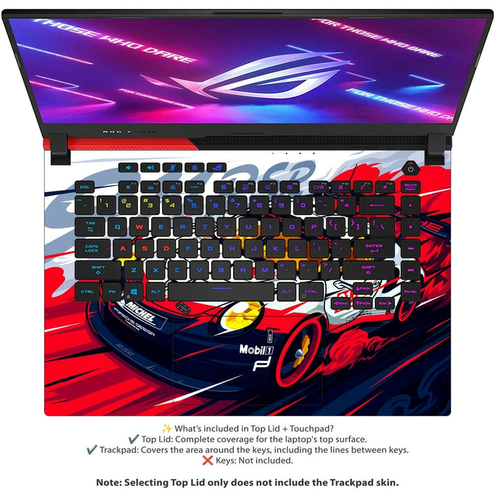 Asus Laptop Skin - Porsche 911 RSR Racing