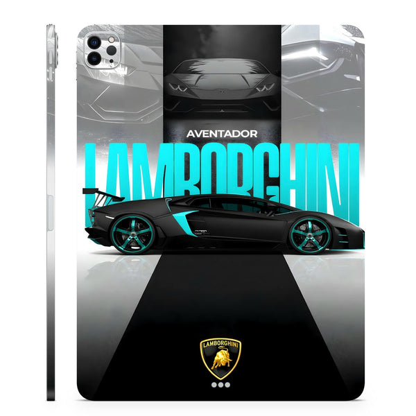 3D Embossed Tablet Skin Aventador Teal Speed Demon