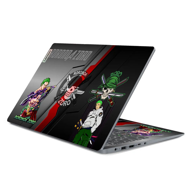 3M Material Textured Embossed Laptop Skin - One Piece Zoro Three Sword Pose