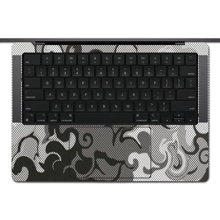 MacBook Laptop Skin - White and Gray Cloudy Smoke Pattern
