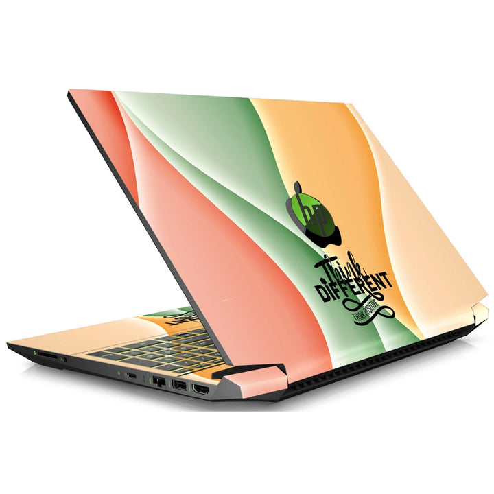 3M Material Textured Embossed Laptop Skin - Apple Wavy Think Different Mantra