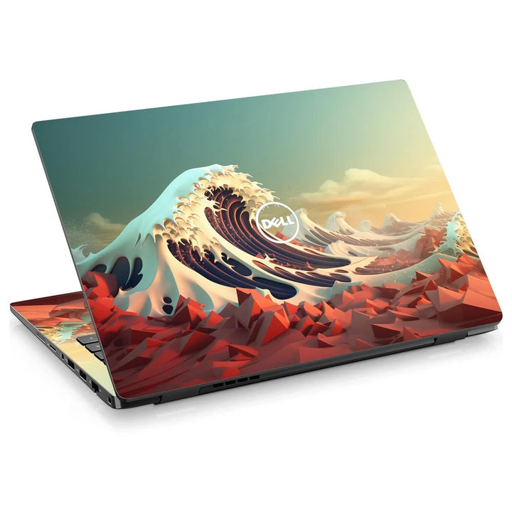3D Embossed Laptop Skin - Great Wave Off