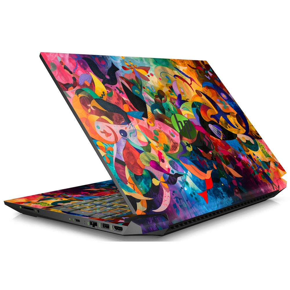 Shop Multicolor Swirl Art Abstract Laptop Skin for HP | Buy Online Now ...