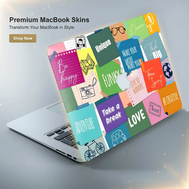 MacBook Laptop Skin - Abstract Pop Art Inspirational Collage