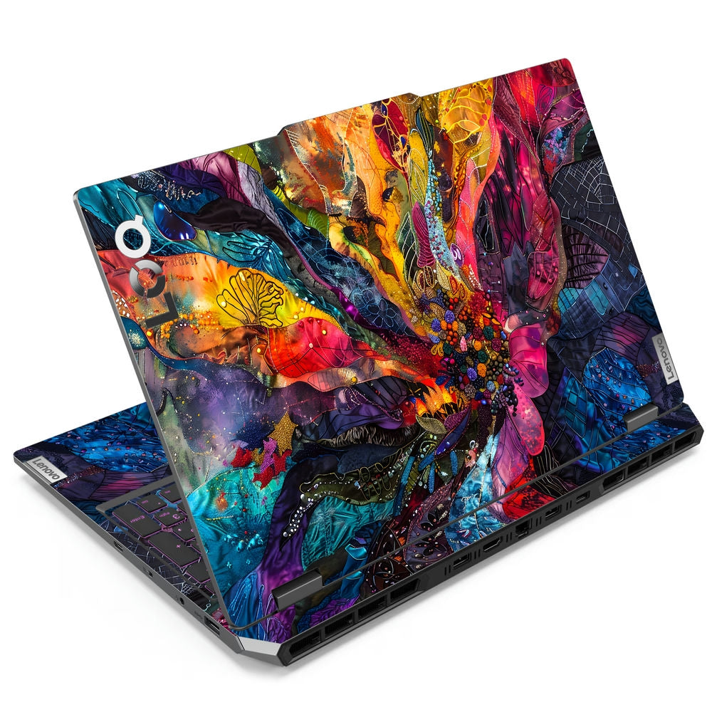Shop Colorful Smoke and Fire Abstract Laptop Skin for Lenovo LOQ | Buy ...