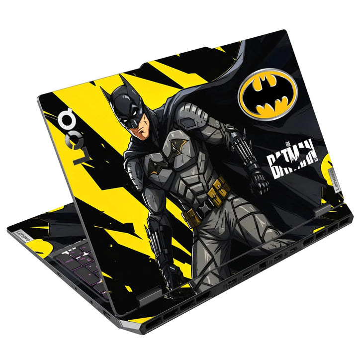 3M Material Textured Embossed Laptop Skin - The Batman Yellow Slash Art