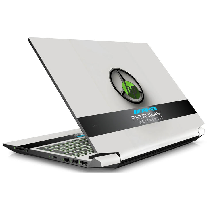 3M Material Textured Embossed Laptop Skin - Mercedes AMG Petronas F1 Emblem