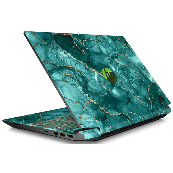 HP Laptop Skin - Marble Goldern Line Pattern