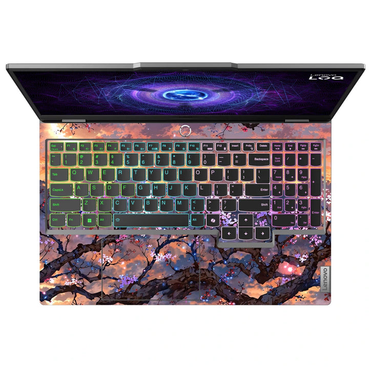 3M Material Textured Embossed Laptop Skin - Abstract Pink Cherry Blossom Forest