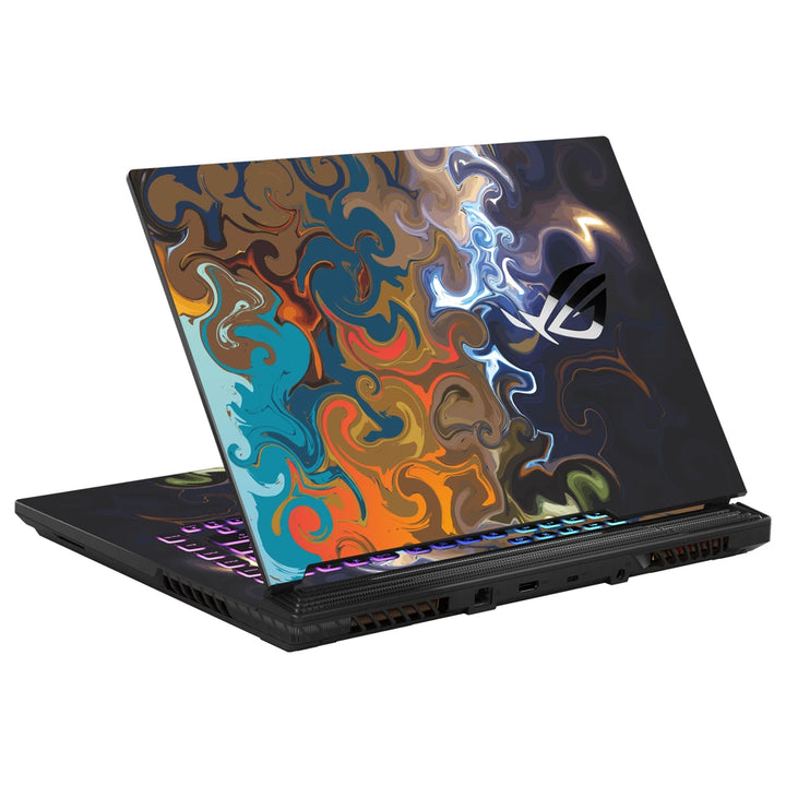 3M Material Textured Embossed Laptop Skin - Abstract Vibrant Pink Energy Swirl