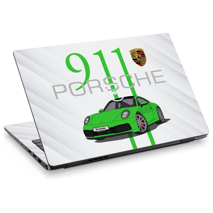 Dell Laptop Skin - Porsche 911 Green SideStripe