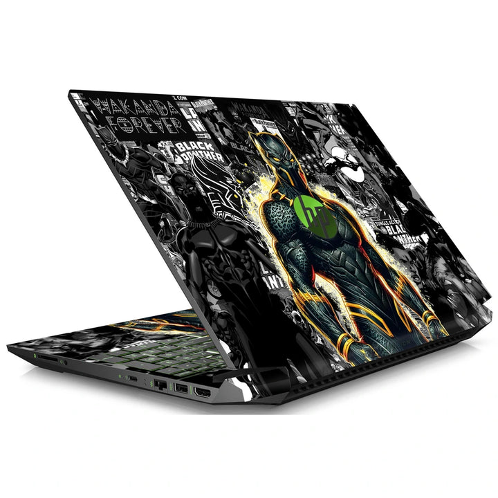 3M Material Textured Embossed Laptop Skin - Black Panther Wakanda Comic Grunge