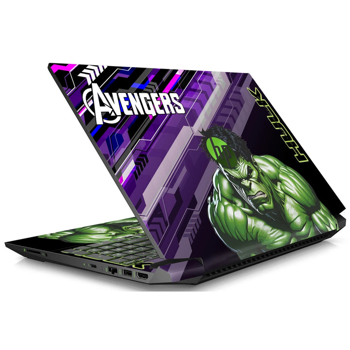 3M Material Textured Embossed Laptop Skin - Hulk Comic Splash Purple Art