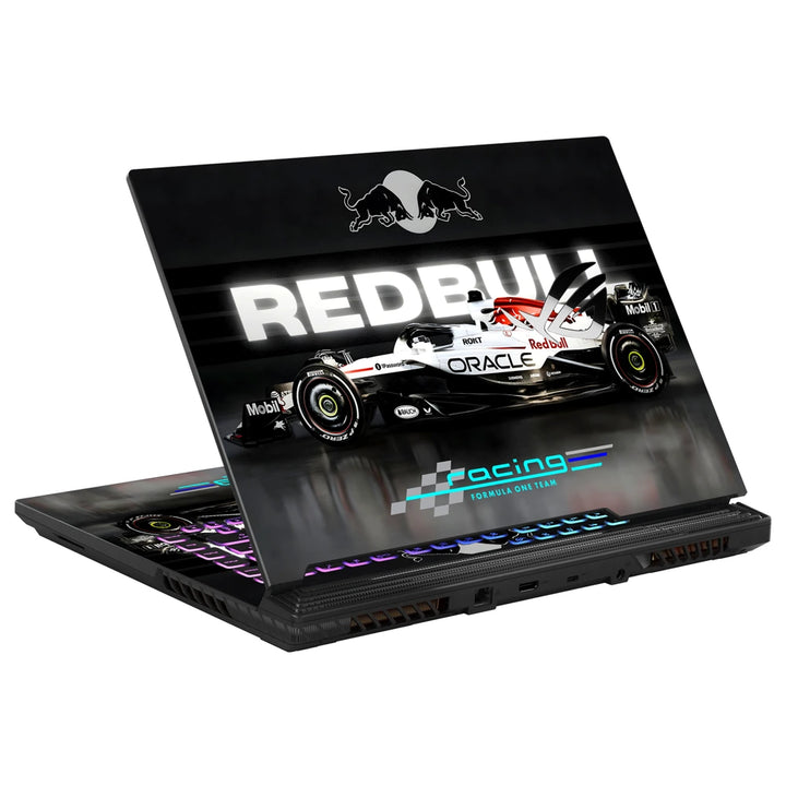 3M Material Textured Embossed Laptop Skin - F1 Red Bull Neon Style Car
