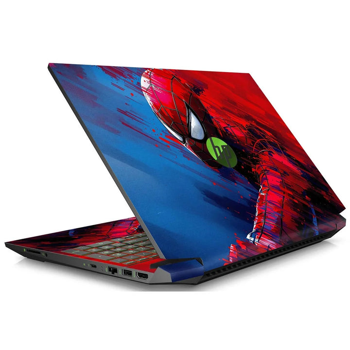 3D Embossed Laptop Skin - Red and Blue Spider