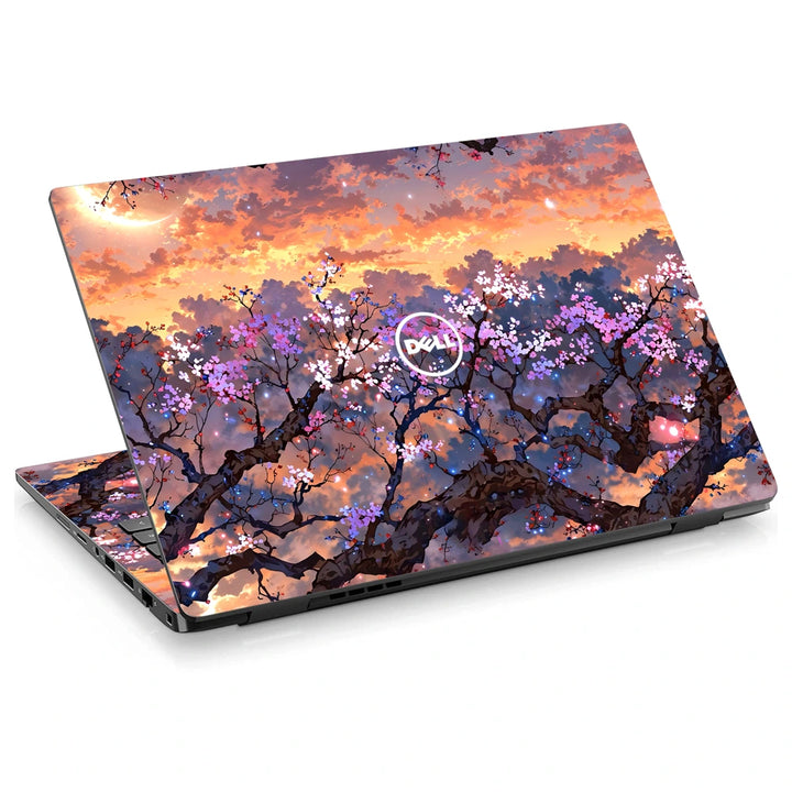 3M Material Textured Embossed Laptop Skin - Abstract Pink Cherry Blossom Forest