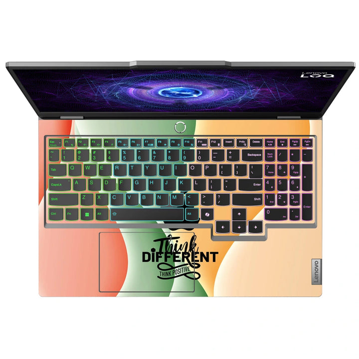 3M Material Textured Embossed Laptop Skin - Apple Wavy Think Different Mantra