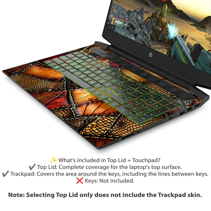 HP Laptop Skin - Earthy Patchwork Abstract