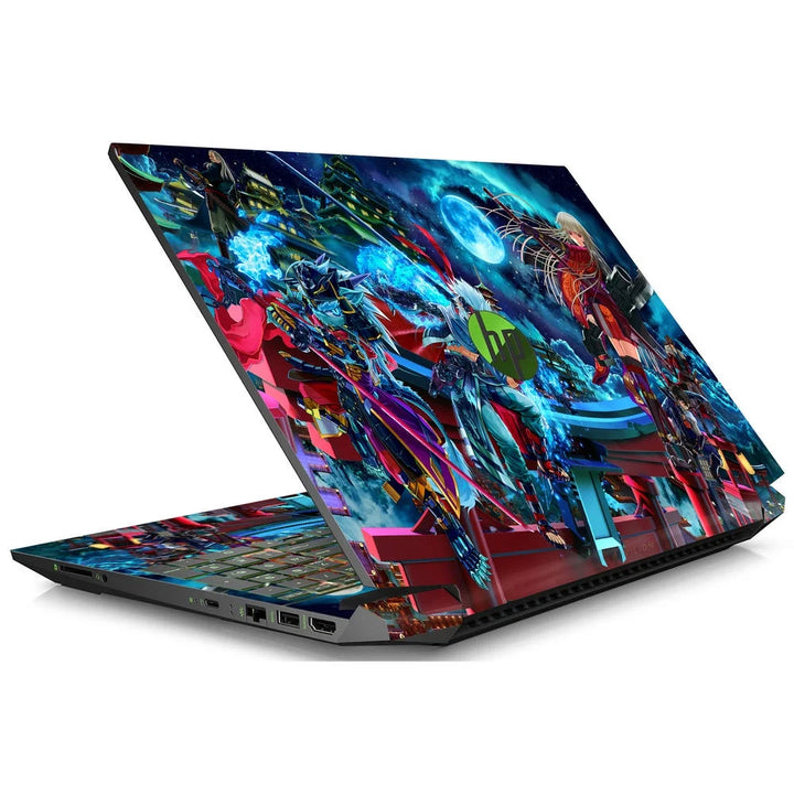 3D Embossed Laptop Skin - Futuristic Anime Battle Art