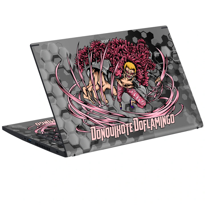3M Material Textured Embossed Laptop Skin - Doflamingo Pink String Barrage