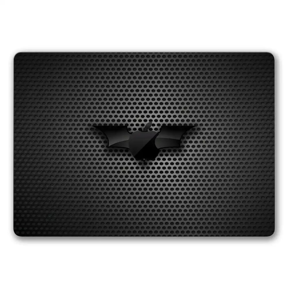 Dark Metal Texture with Bat Emblem Laptop Skin for MacBook | Buy Online ...