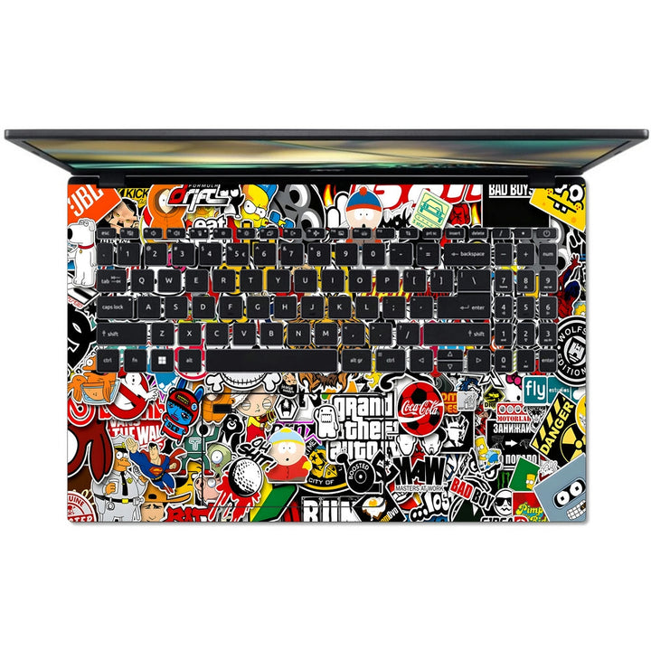 Acer Laptop Skin - Tiger Sticker Bomb