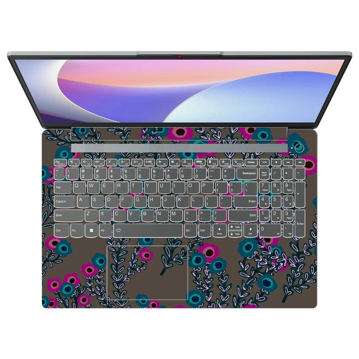 3D Embossed Laptop Skin - Floral Abstract Pattern Art
