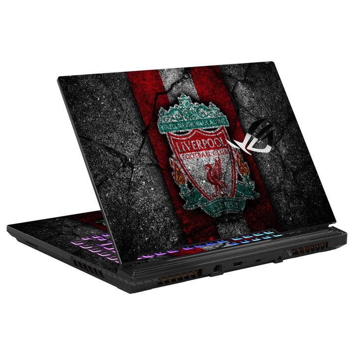 3M Material Textured Embossed Laptop Skin - Liverpool FC Red Crest and Motto