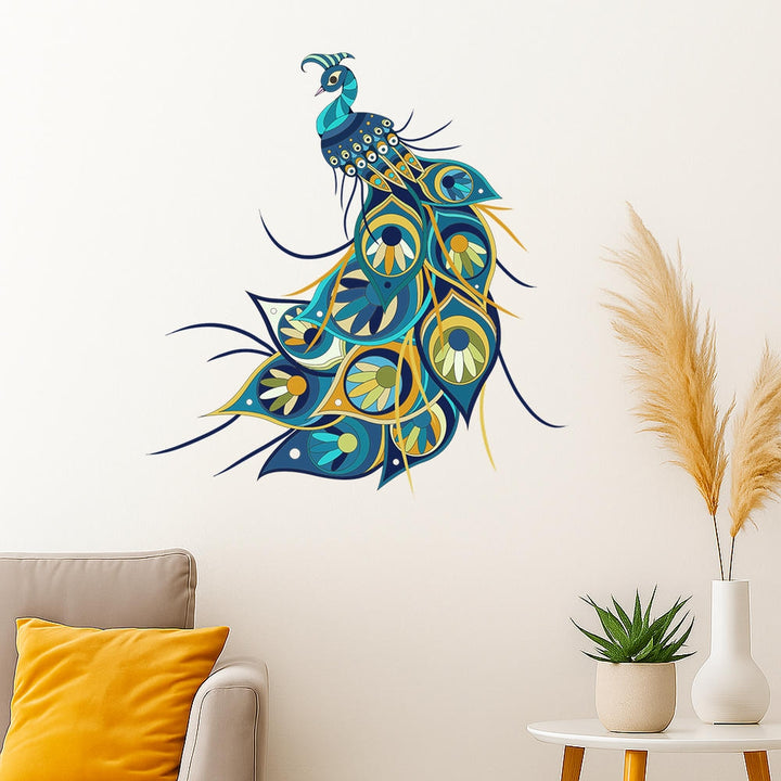 Peacock Window Sticker Peacock Art Sticker Premium Large Size Wall Decal | Buy Online Now ...