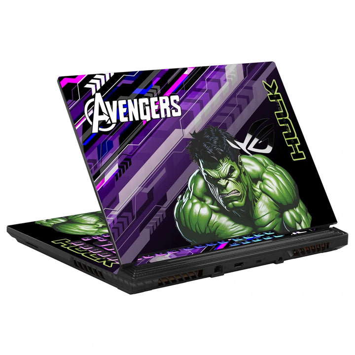 3M Material Textured Embossed Laptop Skin - Hulk Comic Splash Purple Art