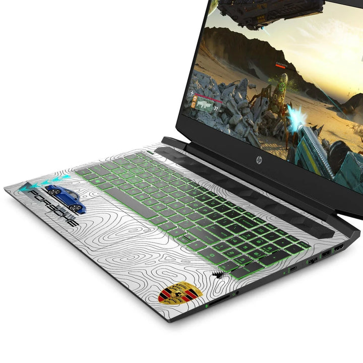 3D Embossed Laptop Skin - Porsche Blue 911 GT3